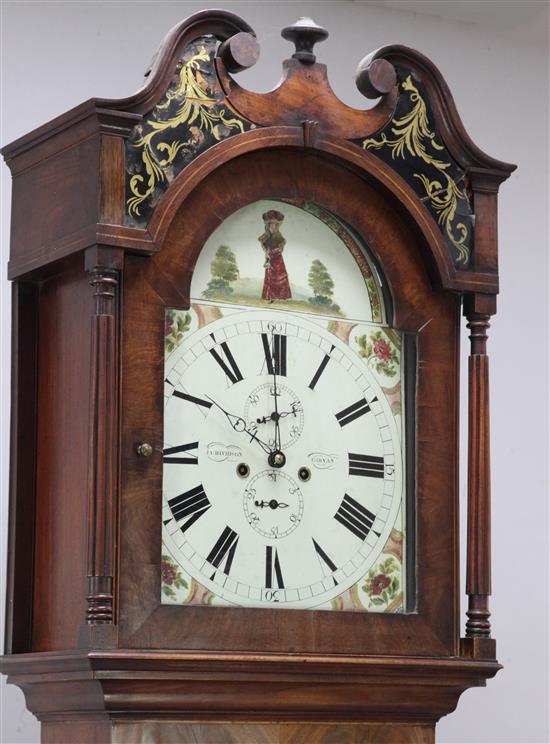 James Davidson of Girvan. A Regency mahogany eight day longcase clock, H.7ft 1in.
